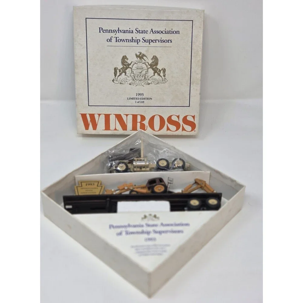 Winross 1993 PSATS Tractor Trailer w/ Case Backhoe Loader 1/225 LE Diecast